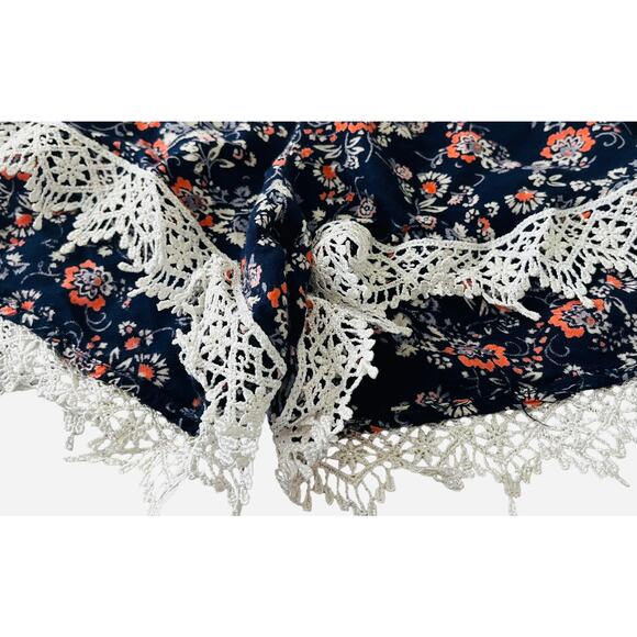 CHARLOTTE RUE HIGH-RISE SHORT LENGTH DRESSY SHORTS, WOMENS, S-NAVY-ORANGE PURPLE - Picture 7 of 11